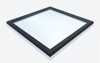 Vlakke lichtkoepel HR++ glas voor bestaande opstand 100x160cm