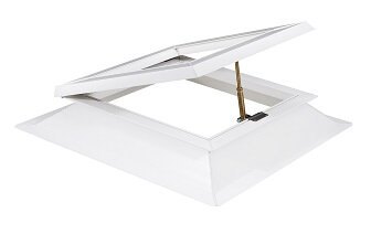 Lichtkoepel 130x130cm ventilatie inclusief opengaande opstand