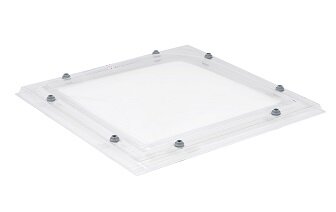 Lichtkoepel 130x130cm ventilatie inclusief opengaande opstand