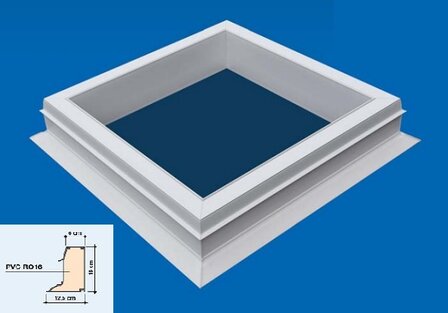 Lichtkoepel dagmaat 90x90cm compleet m&eacute;t dakopstand vanaf: