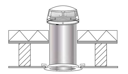 Solatube 160 DS buitenzijde plat dak 25cm rond