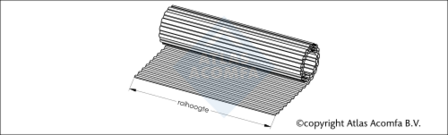 Golfplaat op rol | lichtdoorlatend | 76/18 waterafloop 350cm