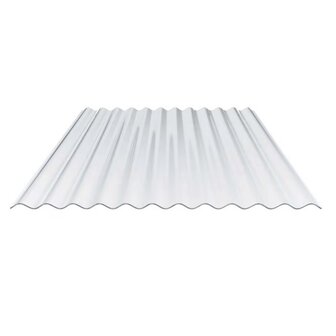 Golfplaat polycarbonaat | slagvast glashelder | 76/18 | 122x126cm