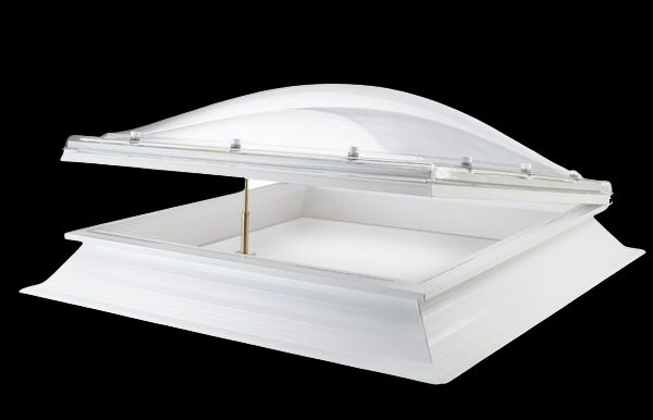 Lichtkoepel 90x90cm inclusief ventilerende dakopstand 