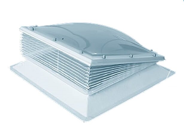 Lichtkoepel 100x100cm inclusief ventilerende dakopstand vanaf: