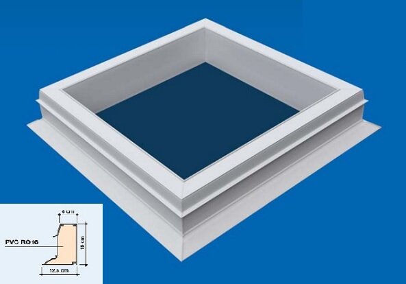 Lichtkoepel dagmaat 90x90cm compleet mét dakopstand vanaf: