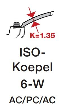 lichtkoepel ISO zeswandig polycarbonaat dagmaat 50x50cm 