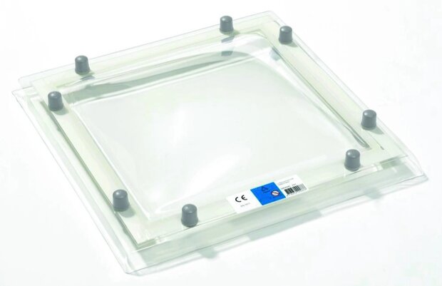 Dakbetreding &eacute;n ventilatie unit met lichtkoepel | 70x70cm 