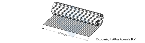 Polyester golfplaat op rol 76/18 – 100 cm, breedte op maat