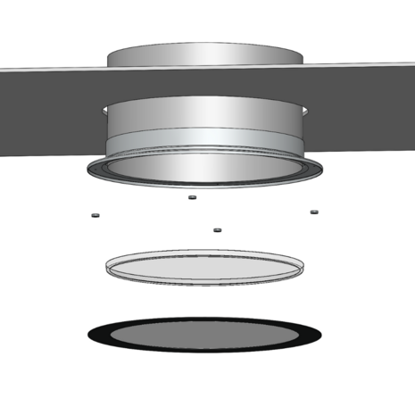 Solatube plat dak buitenzijde