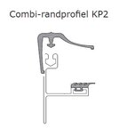 aluminium zijprofiel + rubber voor polycarbonaat 16mm L=250cm aluminium zijprofiel + rubber voor polycarbonaat 16mm L=250cm