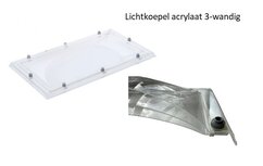 Lichtkoepel acrylaat driewandig dagmaat 160x230cm Lichtkoepel acrylaat driewandig dagmaat 160x230cm