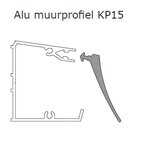muurprofiel KP15 voor polycarbonaatdak lengte 350-500-700cm muurprofiel KP15 voor polycarbonaatdak lengte 350-500-700cm