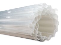 Golfplaat op rol polyester 76/18 waterafloop 125 cm Golfplaat op rol polyester 76/18 waterafloop 125 cm