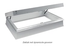 Dakluik metaal inclusief dakopstand | dagmaat 70x140cm Dakluik metaal inclusief dakopstand | dagmaat 70x140cm