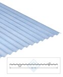 Golfplaat doorzichtig polyester 0.8mm 76/18 275 x 120cm (lxb) Golfplaat doorzichtig polyester 0.8mm 76/18 275 x 120cm (lxb)